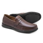 Sapato Casual Masculino Conforto Couro Cafe Leveterapia Copia