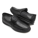 Sapato Casual Masculino Conforto Couro Preto Leveterapia