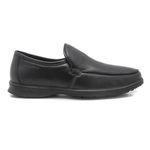 Sapato Casual Masculino Conforto Couro Preto Leveterapia