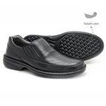 Sapato social Leve Couro Preto Ultra Conforto Leveterapia