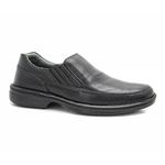 Sapato social Leve Couro Preto Ultra Conforto Leveterapia