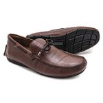 Mocassim Confortável Flexível Couro Amendoa Leveterapia