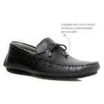 Mocassim Confortável Flexível Preto Levecomfort