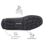 Mocassim Confortável Flexível Preto Levecomfort