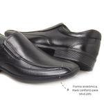 Sapato Social Masculino Conforto Couro Preto Leveterapia