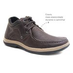 Bota Conforto Antiderrapante Couro Café Leveterapia