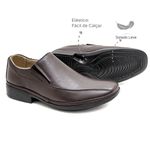 Sapato social Leve Couro Dark Brown Leveterapia 