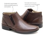 Bota social masculina Leve Couro Café Leveterapia 