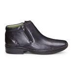 Bota social masculina Leve Couro Preto Leveterapia