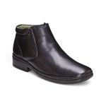 Bota social masculina Leve Couro Preto Leveterapia