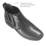 Bota social masculina Leve Couro Preto Leveterapia