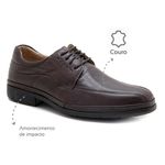 Sapato social Leve Couro Dark Brown Leveterapia 