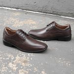 Sapato social Leve Slim Couro Dark Brown Leveterapia 