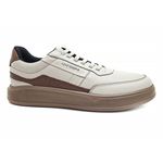 Sapatênis Leve Couro Creme Leveterapia - 47102