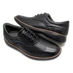 Sapato Casual Couro Carneiro Preto Leveterapia - 47503 