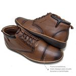 Bota Casual Couro Carneiro Caramelo Leveterapia - 47505