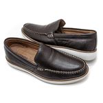 Sapato Casual Couro Legitimo Dark Brown Leveterapia 