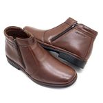 Bota social masculina Leve Couro Pinhão New York Leveterapia 