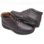 Bota Casual Masculina Marrom Solado Costurado Leveterapia 