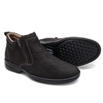 Bota Casual Masculina Dark Brown Solado Costurado Leveterapia 