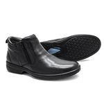 Bota Casual Masculina Preta Solado Costurado Leveterapia 