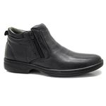 Bota Casual Masculina Preta Solado Costurado Leveterapia 