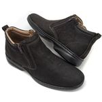 Bota Casual Masculina Dark Brown Solado Costurado Leveterapia 