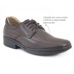 Sapato social Leve Couro Dark Brown Leveterapia