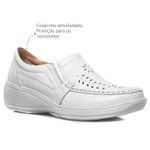 Sapato Feminino Confortável com Elástico Branco Levecomfort
