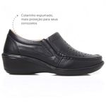 Sapato Feminino Confortável com Elástico Preto Levecomfort
