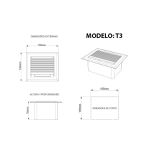 Caixa de Mesa POP 3 Tomadas + 4 Furações para Kystone T4 10000 Branco