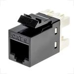 Tomada Keystone Emenda Rede | RJ45 Femea | Categoria CAT5/CAT6 - Preta