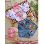 Cropped Urso - Rosa