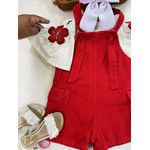 Macaquinho Happy Day - Vermelho