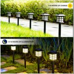 Luzes solares ao ar livre - Conjunto com 12 luzes LED à prova d'água