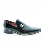 Sapato de Verniz Masculino Lhombre VENEZA - Diamante Preto