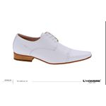 Sapato Social Amarrado Masculino LHombre - Veneza Branco