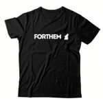 Camiseta Preta Forthem Wolf Log