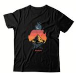 Camiseta Preta Forthem Wolf Fire Camps
