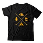 Camiseta Preta Forthem Wolf Life Camps