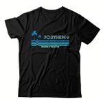 Camiseta Preta Forthem Wolf Blue Beach