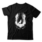 Camiseta Preta Forthem Wolf Dark Florest