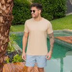 Short Masculino Forthem Linho Básico Azul Claro