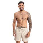 Short Masculino Forthem Linho Básico Areia