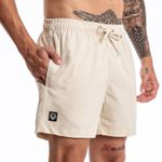 Short Masculino Forthem Linho Básico Areia