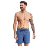 Short Masculino Forthem Linho Básico Azul