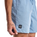 Short Masculino Forthem Linho Básico Azul Claro