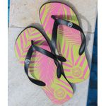 Chinelo Forthem Floral Preto com Rosa 03