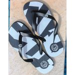Chinelo Forthem Geometric Preto com Branco 01