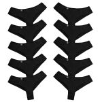 Kit 10 Calcinhas Fio Duplo Algodão 0009 - Preto